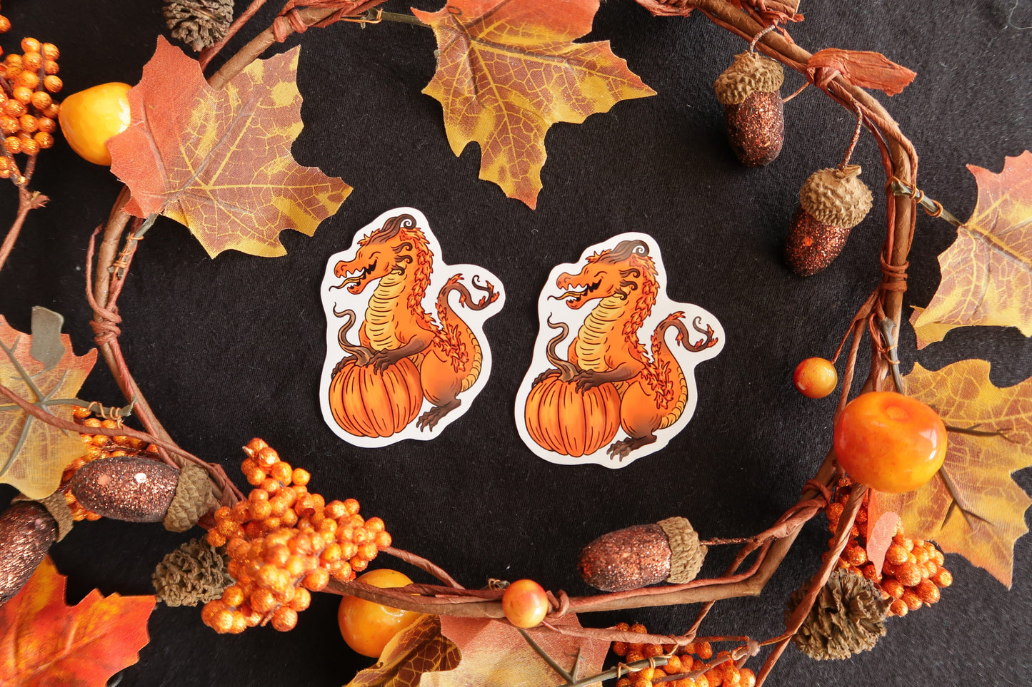 Pumpkin Dragon - Set 2 - Stickers set or sticker