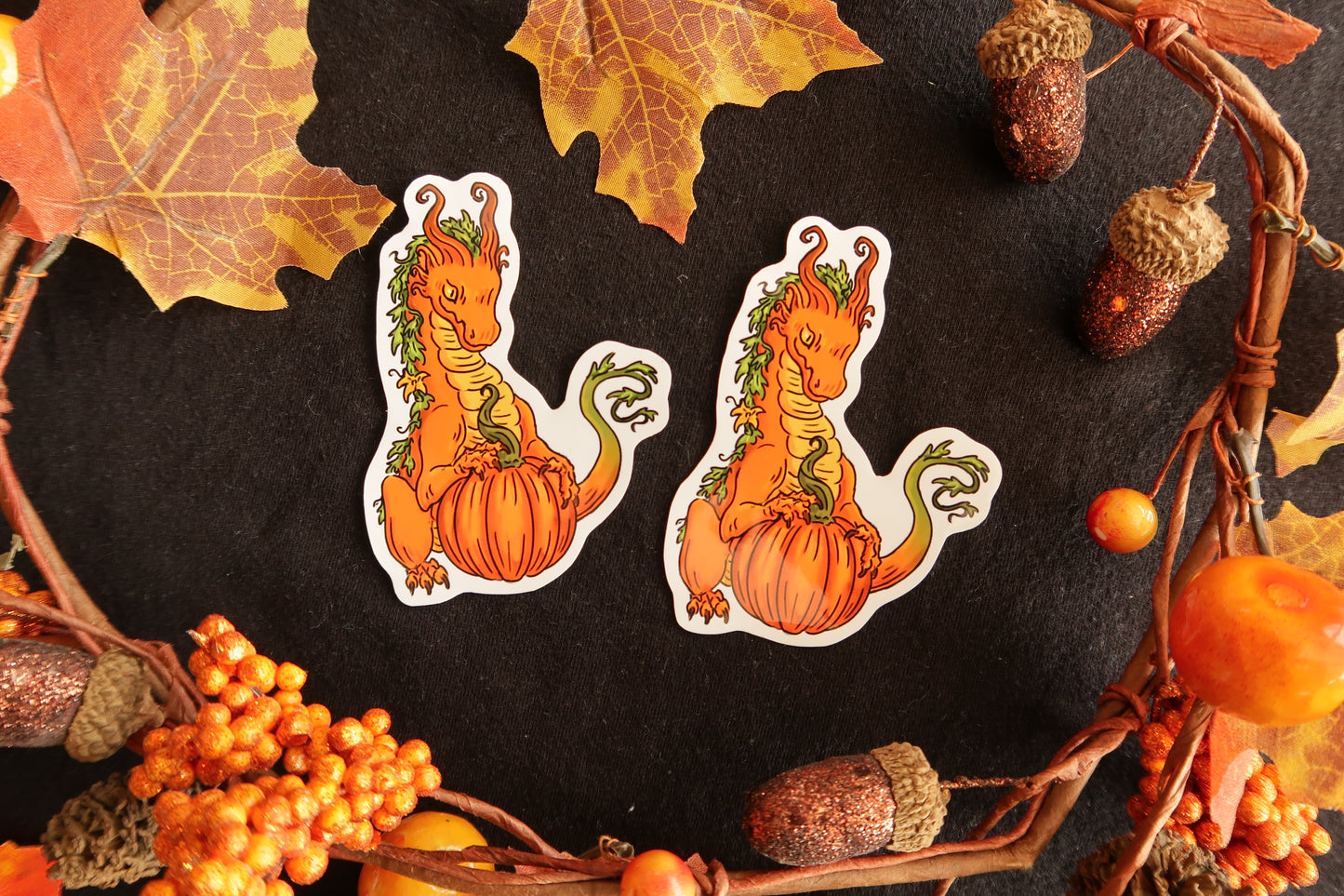 Pumpkin Dragon - Set 2 - Stickers set or sticker