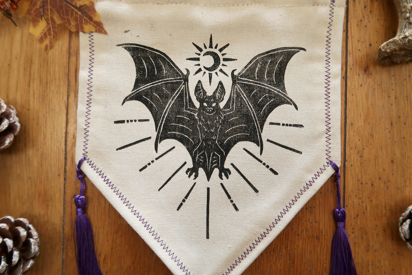 Bat - Linocut Banner - Limited edition