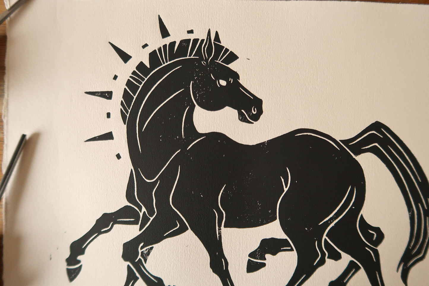 Sleipnir - Linocut print