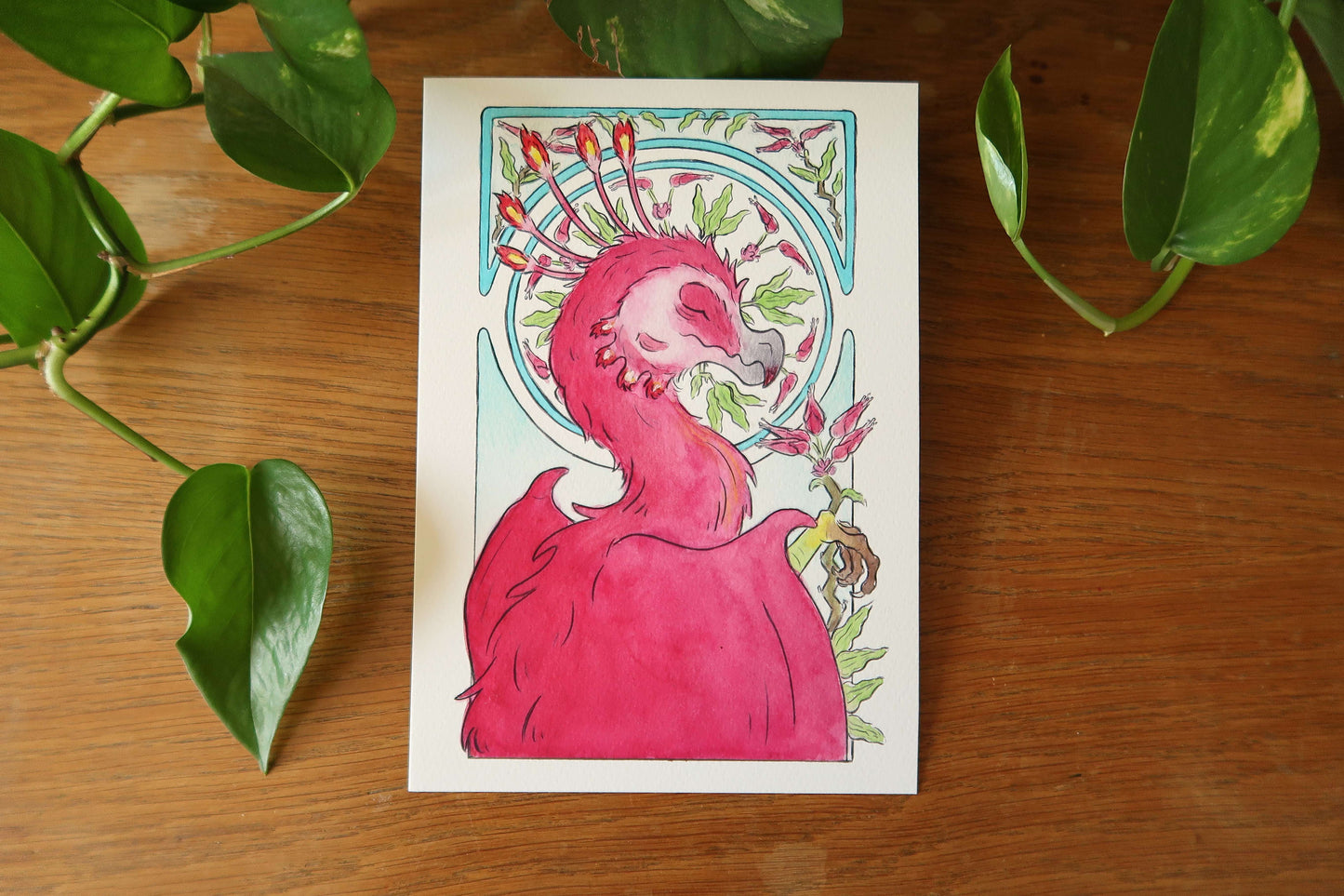 Snowdrop dragon or Pink devil - A5 Print