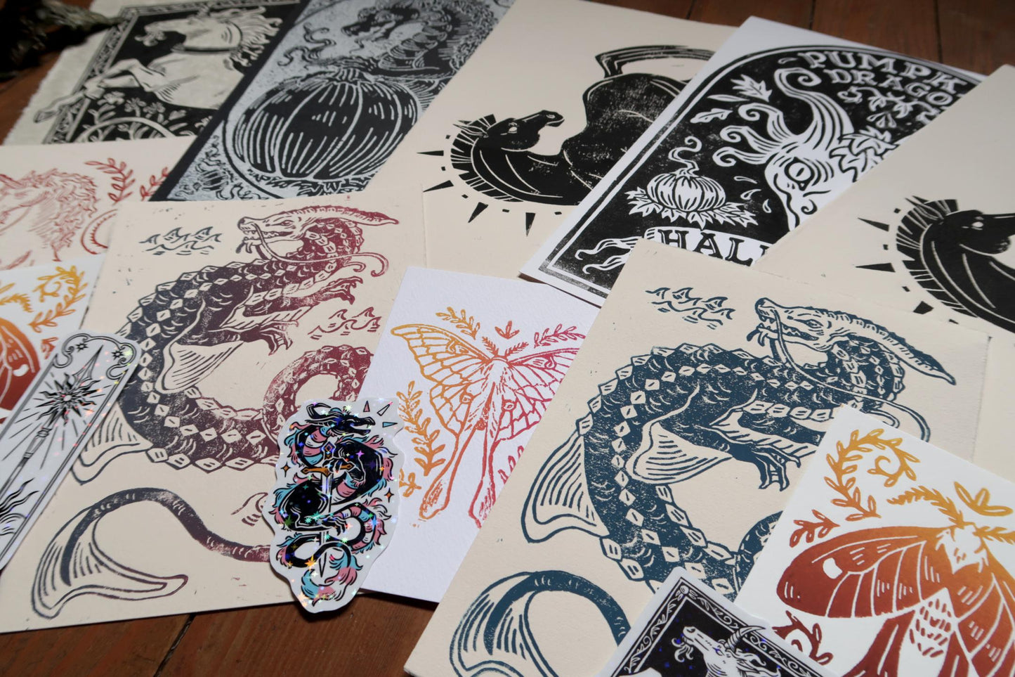 Oopsie mystery bag - Linocut prints