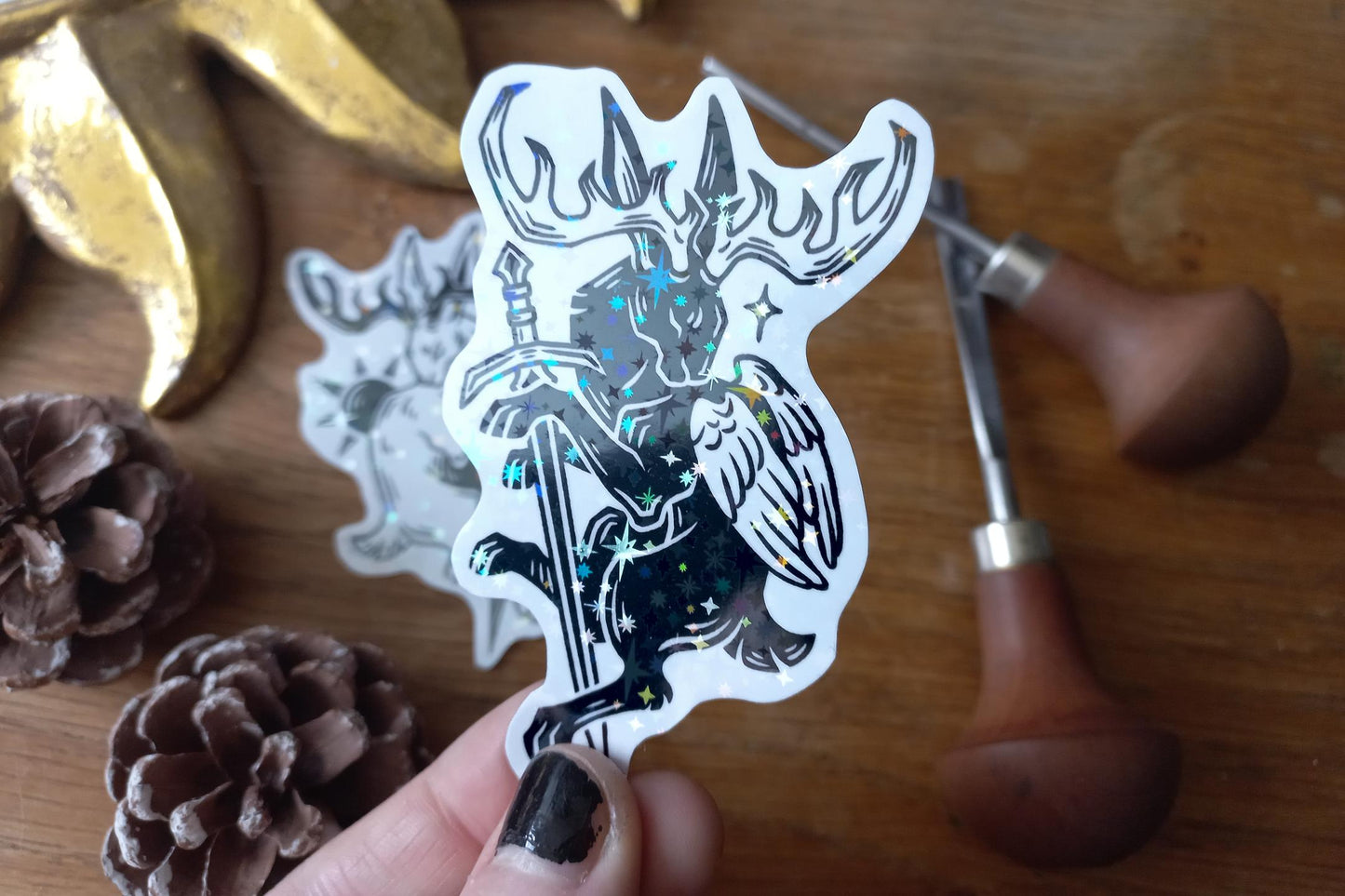 Sparkly Jackalope and Wolpertinger- Stickers set or sticker
