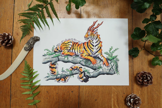 Tiger dragon - Print A5 or A4