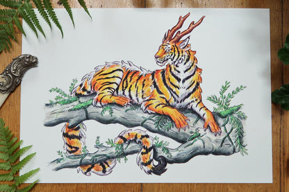 Tiger dragon - Print A5 or A4