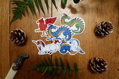 Medieval Creatures - Stickers set or sticker