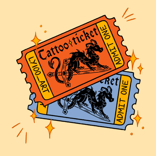 Tattoo Ticket - Existing designs only - Digital Download
