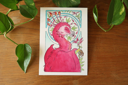 Snowdrop dragon or Pink devil - A5 Print