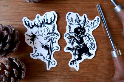 Jackalope and Wolpertinger- Stickers set or sticker