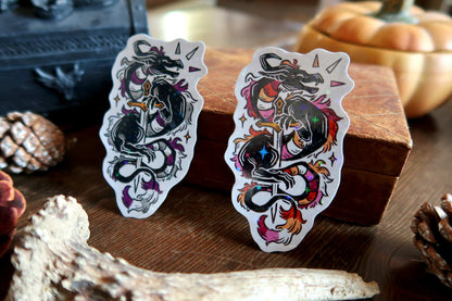 Sparkly pride dragons - stickers