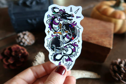 Sparkly pride dragons - stickers