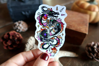 Sparkly pride dragons - stickers