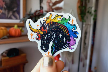Sparkly Pride Unicorn- Charity Stickers