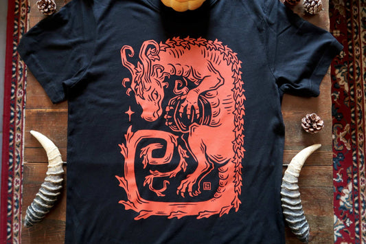 Pumpkin dragon - Black t-shirt