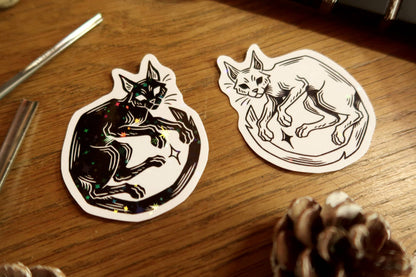 Sparkly Cats-  Stickers set or sticker
