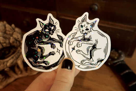 Sparkly Cats-  Stickers set or sticker