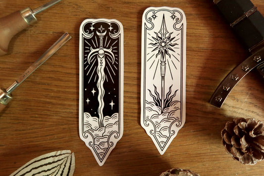 Sword and spear- Stickers set or sticker